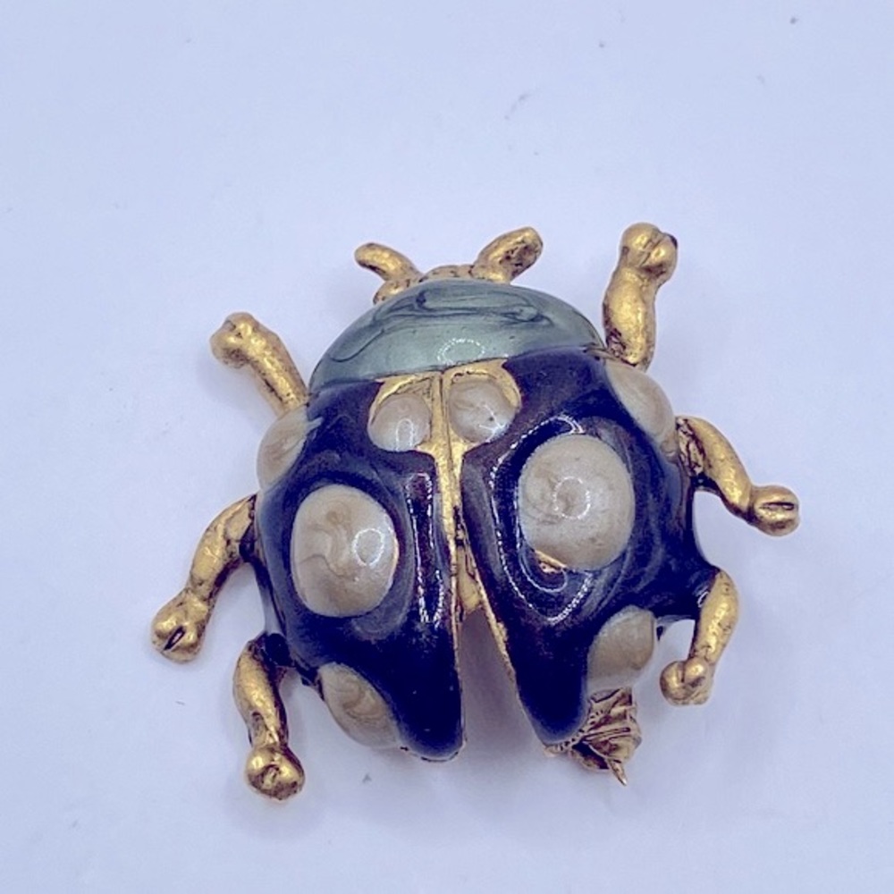Vintage Enamel Ladybug Brooch